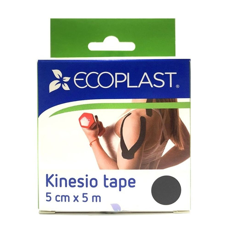 ECOPLAST КИНЕЗИО ТЕЙП 5 см х 5М ЧЕРНЫЙ