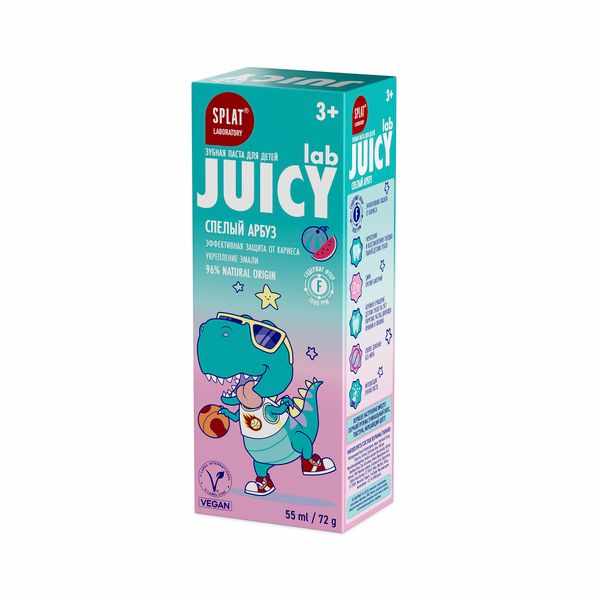 Splat Juicy Lab Спелый арбуз детская зубная паста со фтором туба 72г