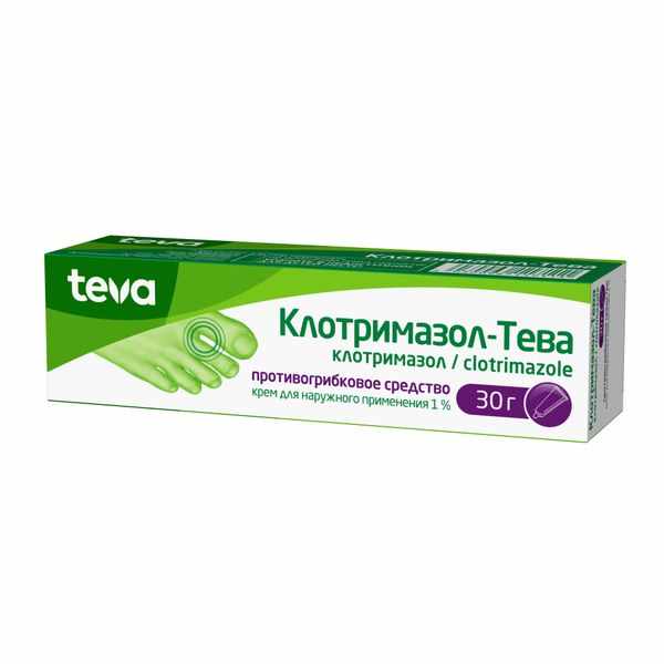 Клотримазол-Тева крем для наружного применения 1% туба 30г