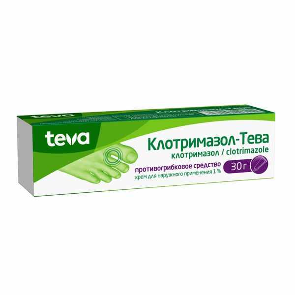 Клотримазол-Тева крем для наружного применения 1% туба 30г