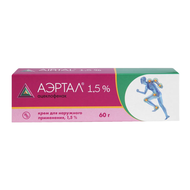 Аэртал крем д/наруж прим 1,5 % туба 60 г х1 ^^