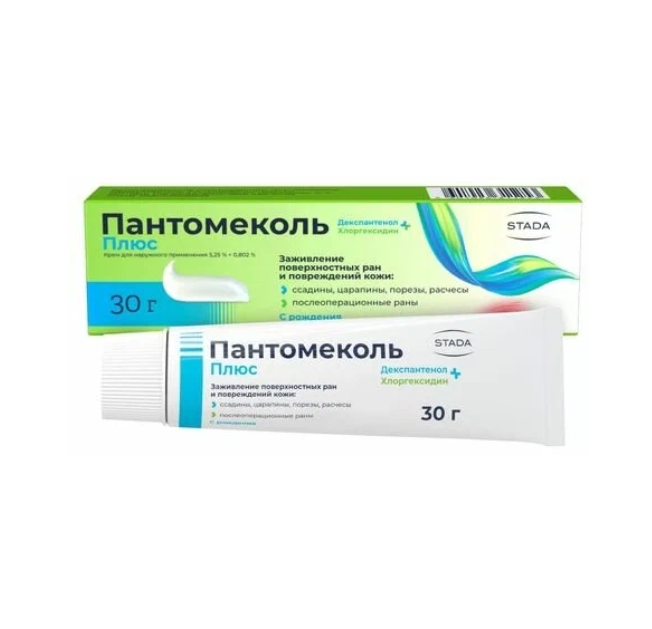 Пантомеколь® Плюс крем д/наруж. прим. 5,25%+0,802% 30г тубы и/у