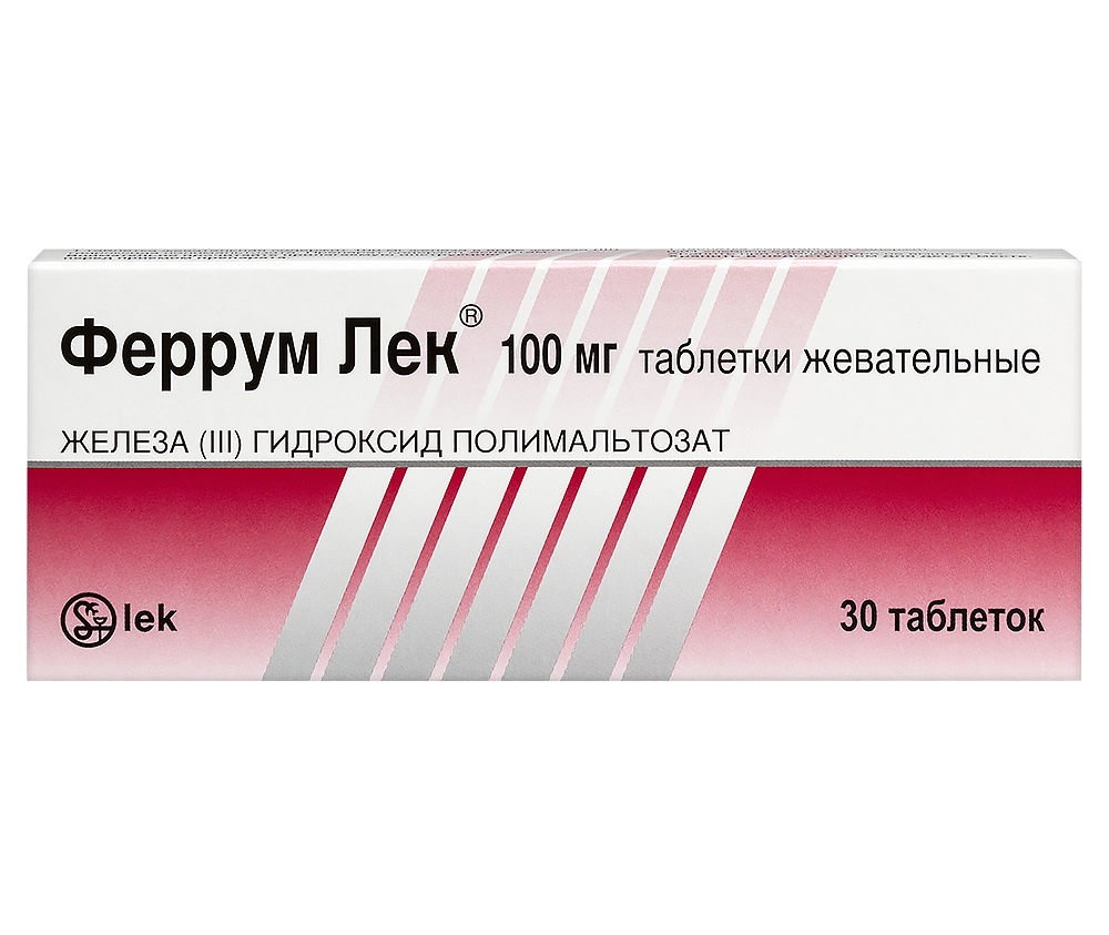 Феррум Лек® таб. жеват. 100мг №30 блистеры и/у