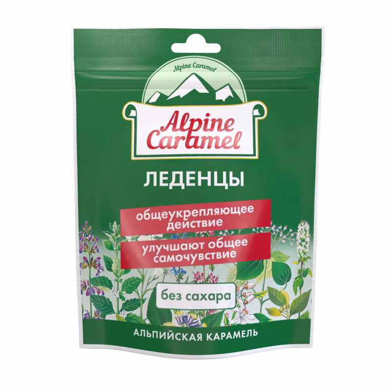 ALPINE CARAMEL ЛЕДЕНЦЫ АЛЬПИЙСКАЯ КАРАМЕЛЬ БЕЗ САХАРА 75,0