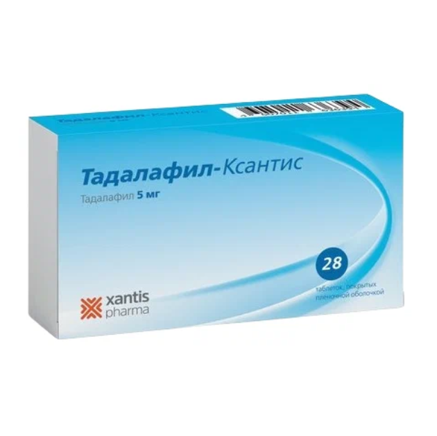 ТАДАЛАФИЛ-КСАНТИС ТАБ. П/О ПЛЕН. 5МГ №28
