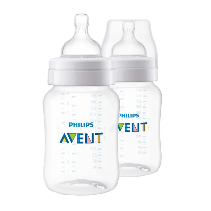 АВЕНТ бутылочка из полипропилена Anti-colic с силиконовой соской д/детей с 1 мес. 260мл №2 (SCY103/02) (скидка в цене 20% при заказе кратно 1 уп)