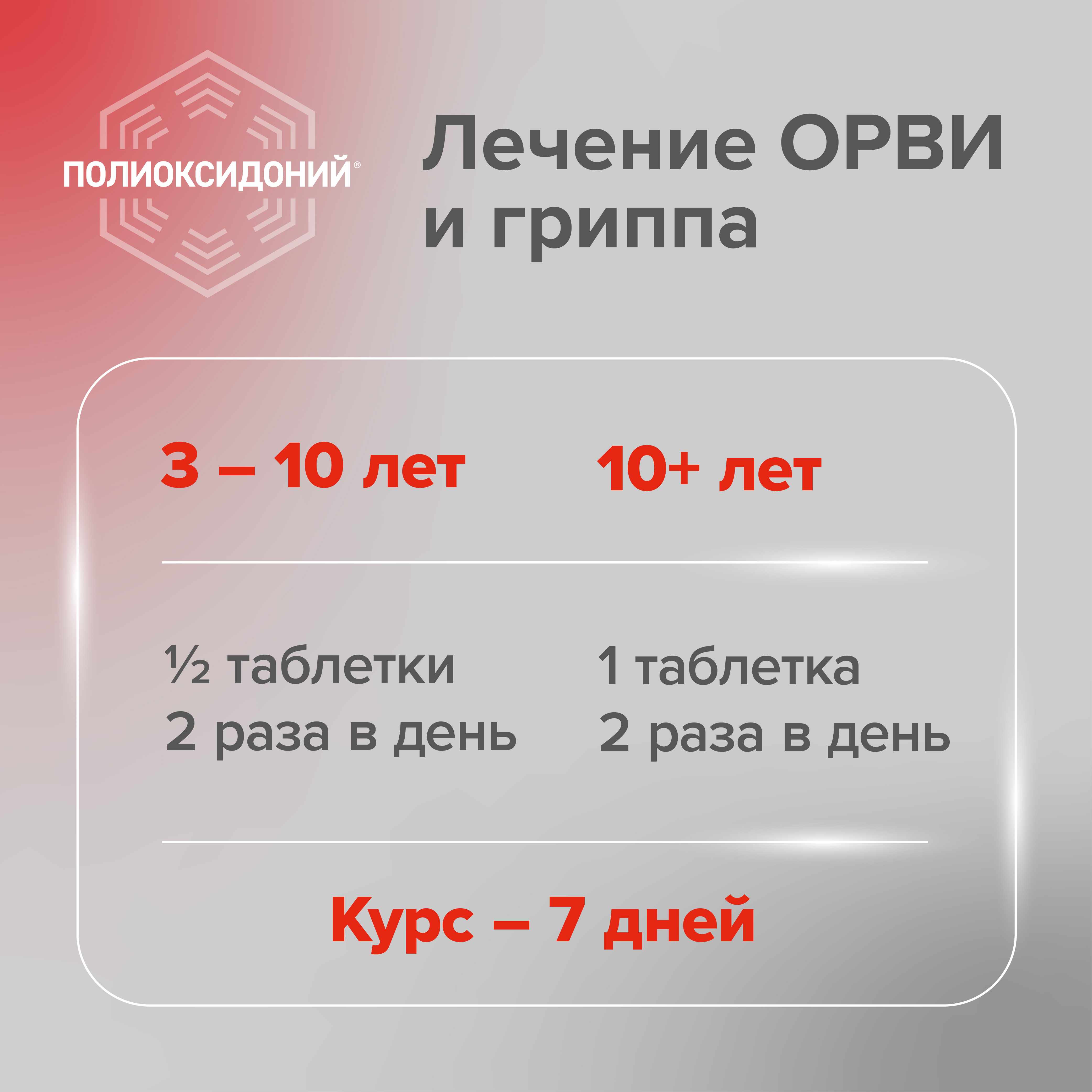 Полиоксидоний таблетки 12мг №10