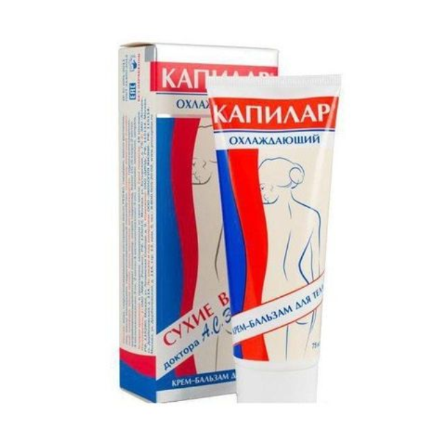 Капилар крем-бальзам для тела охлаждающий туба 75мл