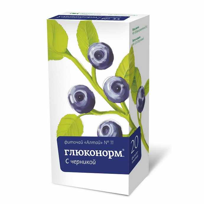 Фиточай алтай №11 глюконорм черника, фильтр-пакеты №20