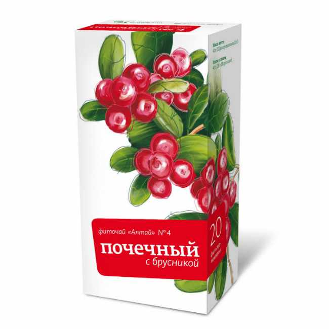 Фиточай алтай №4 почечный с брусникой фильтр-пакеты 2г №20 бад