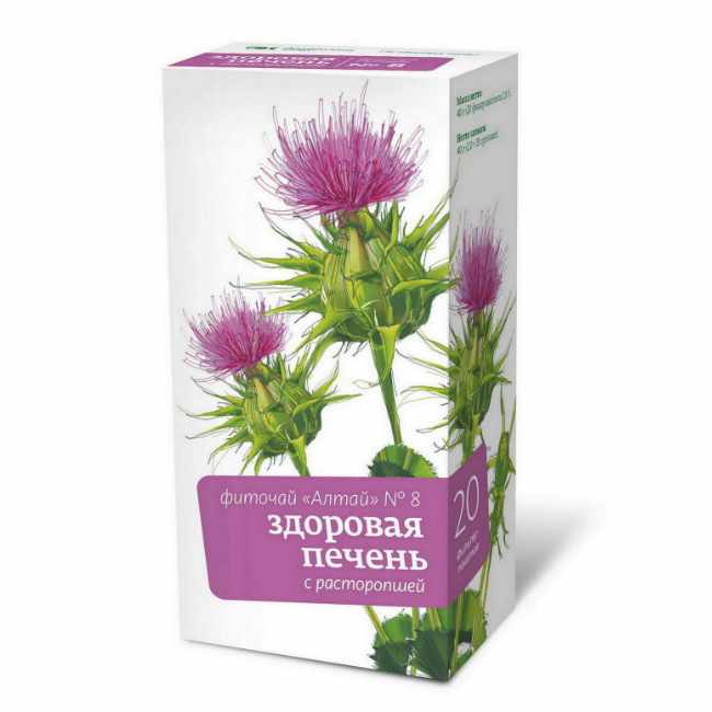 Фиточай алтай №8 здоровая печень. с расторопшей фильтр-пакеты 2г №20 бад