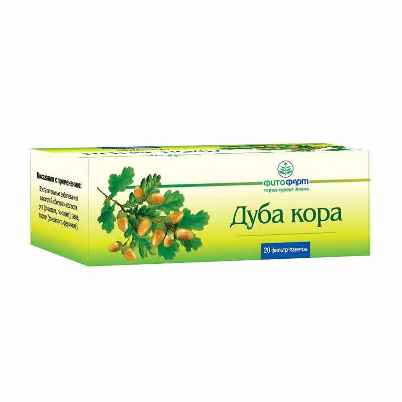 Дуб кора 1,5г №20 ф/п (фитофарм)