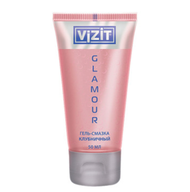 ГЕЛЬ-СМАЗКА VIZIT GLAMOUR КЛУБНИЧНЫЙ 50 МЛ