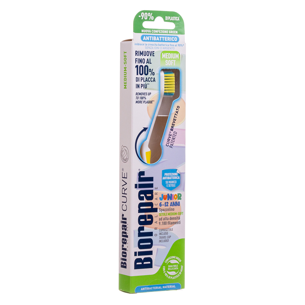Biorepair Curve Junior изогнутая зубная щетка детская 6-12лет