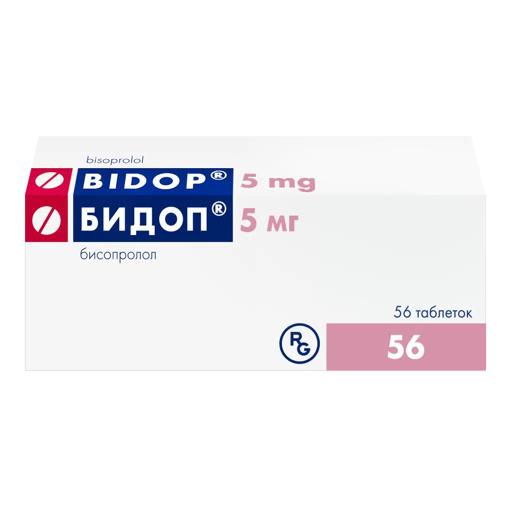 Бидоп табл 5 мг х56 #