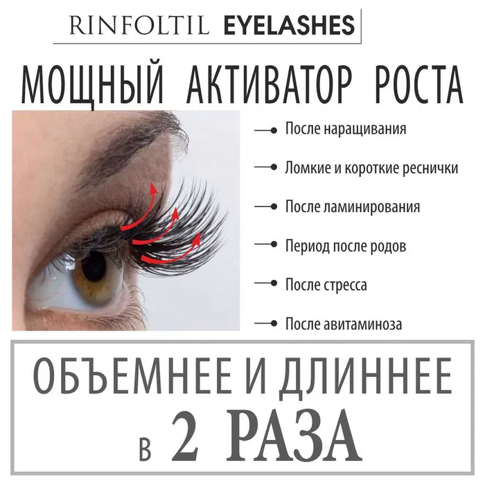 Ринфолтил EYELASHES липосомальная сыворотка для ресниц с пептидом 4мл