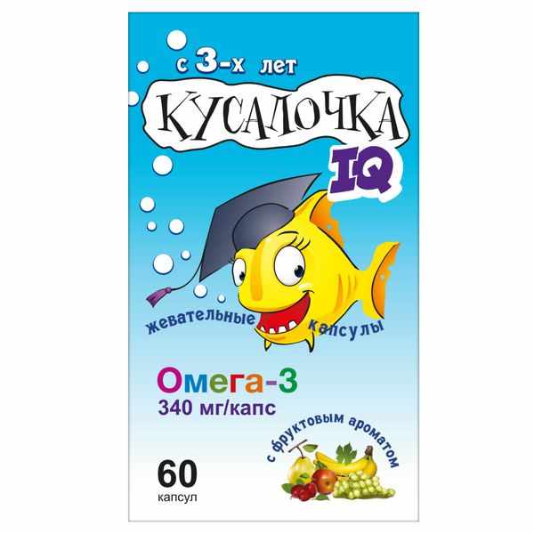 Кусалочка IQ Омега-3 капсулы жевательные массой 750мг №60