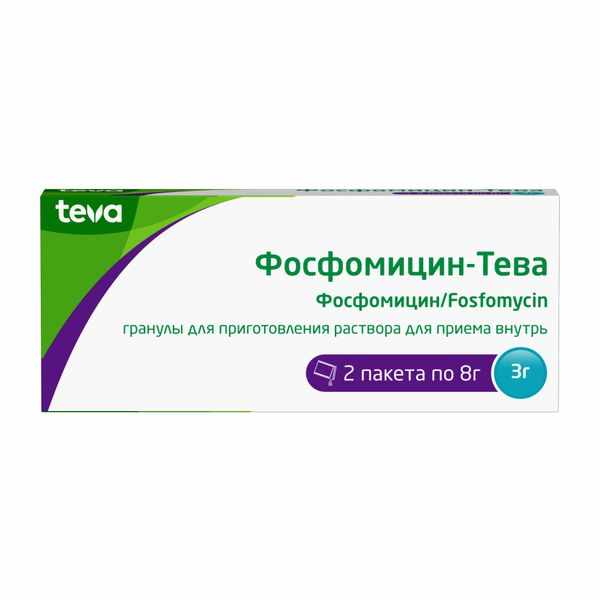 Фосфомицин-Тева гран. друг. р-ра дпр.вн. 3г пак. 8г №2