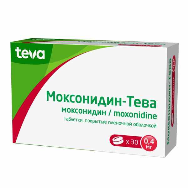 Моксонидин-Тева таблетки покрытые плёночной оболочкой 0,4мг №30