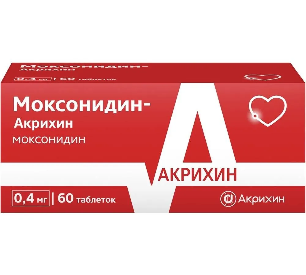 Моксонидин-Акрихин табл п/о плен 0,4 мг х60