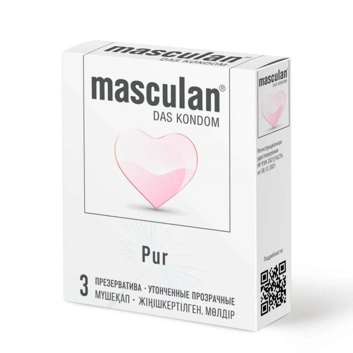 МАСКУЛАН ПРЕЗЕРВАТИВЫ MASCULAN PUR № 3 УТОНЧЕННЫЕ ПРОЗРАЧНЫЕ