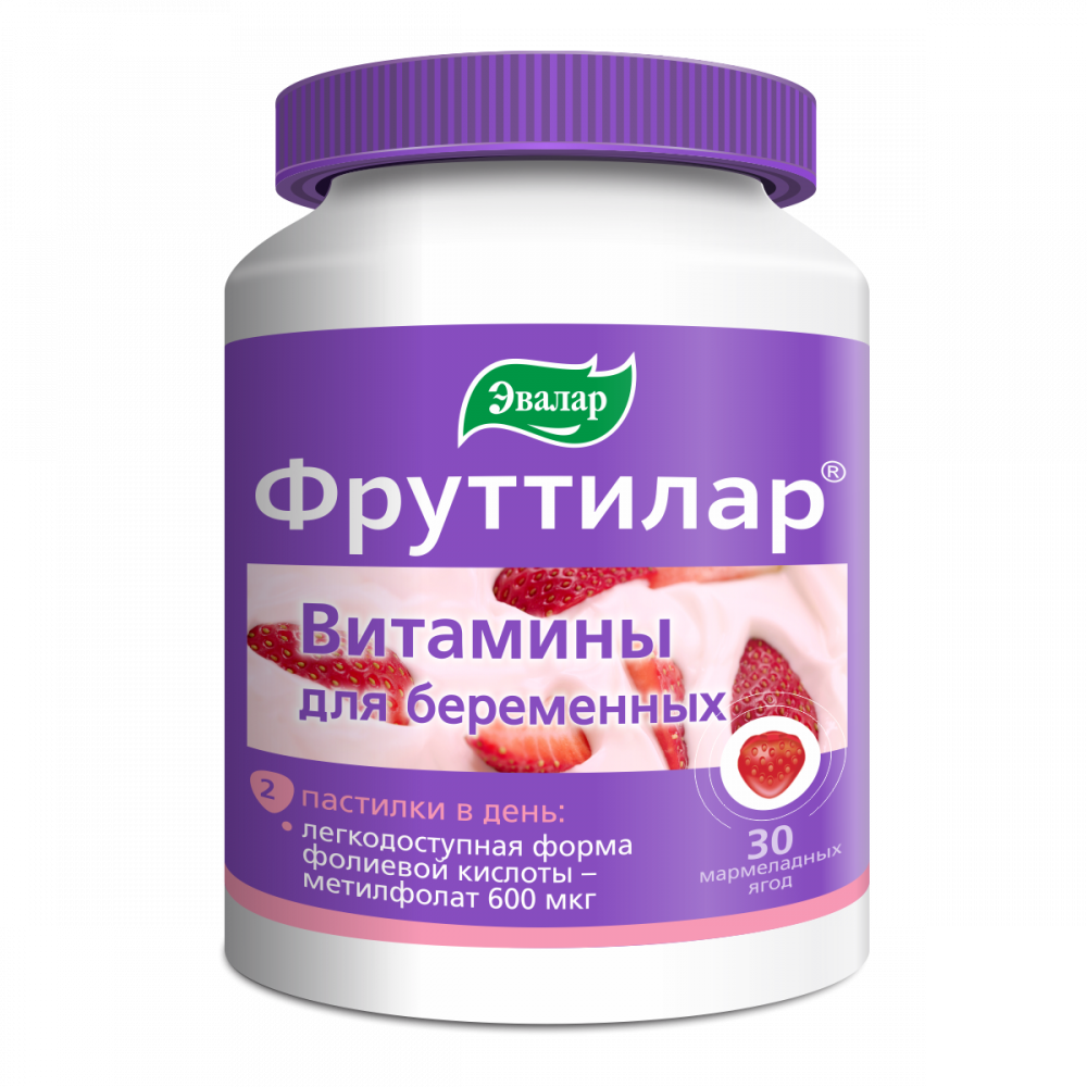 ФРУТТИЛАР ВИТАМИНЫ ДЛЯ БЕРЕМЕННЫХ N30 ПАСТИЛКИ ЖЕВАТ МАССОЙ 4,0