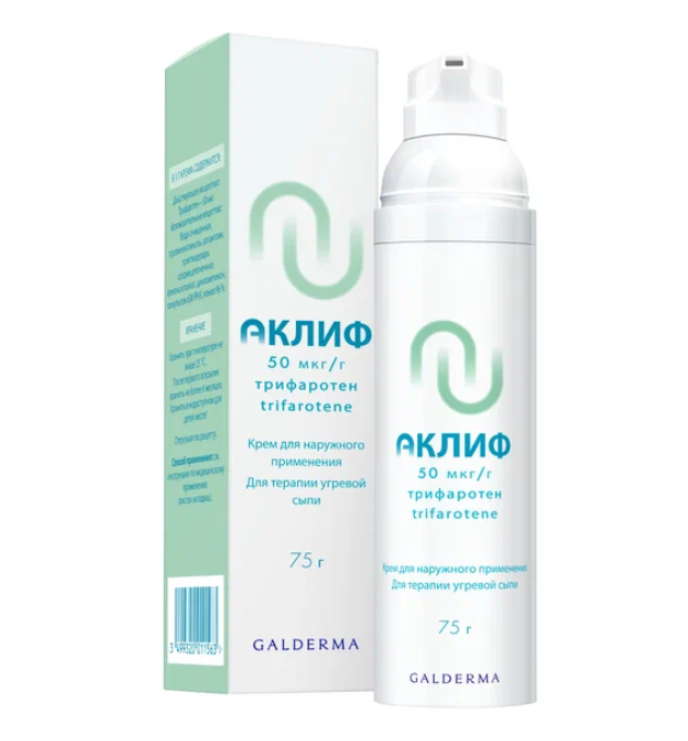 АКЛИФ КРЕМ Д/НАР. ПРИМ. 50 МКГ/Г ФЛ. 75Г