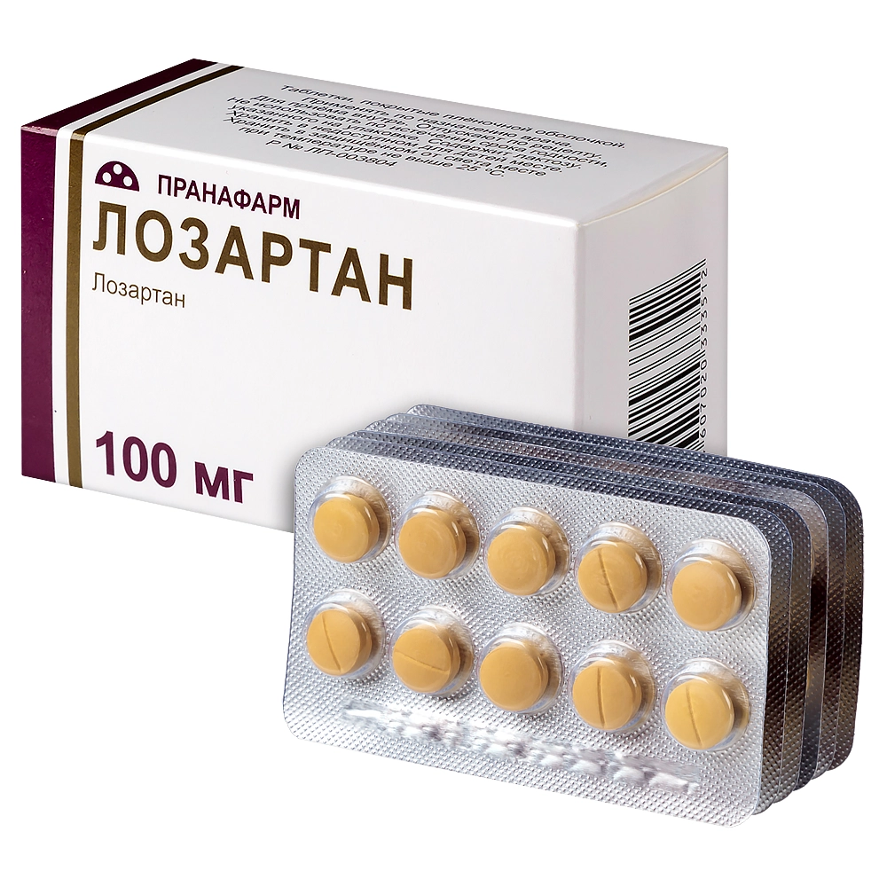 Лозартан таблетки покрытые плёночной оболочкой 100мг №60