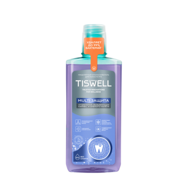 Ополаскиватель д/полости рта Tiswell мицеллярный защита от бактерий и налета  500мл акция (скидка в цене)
