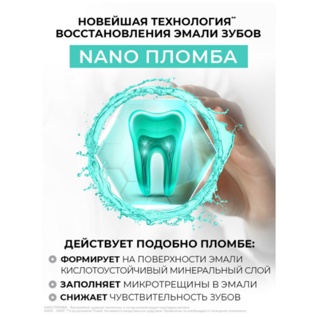 Tiswell Nano пломба реминерализующий ополаскиватель для полости рта с наногидроксиапатитом флакон 500мл Акция