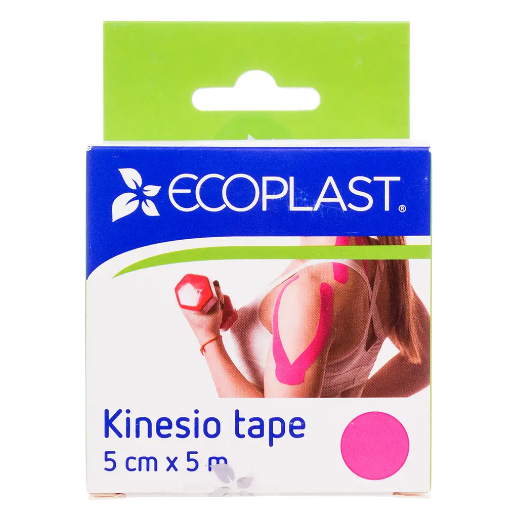 ECOPLAST КИНЕЗИО ТЕЙП 5 см х 5М РОЗОВЫЙ