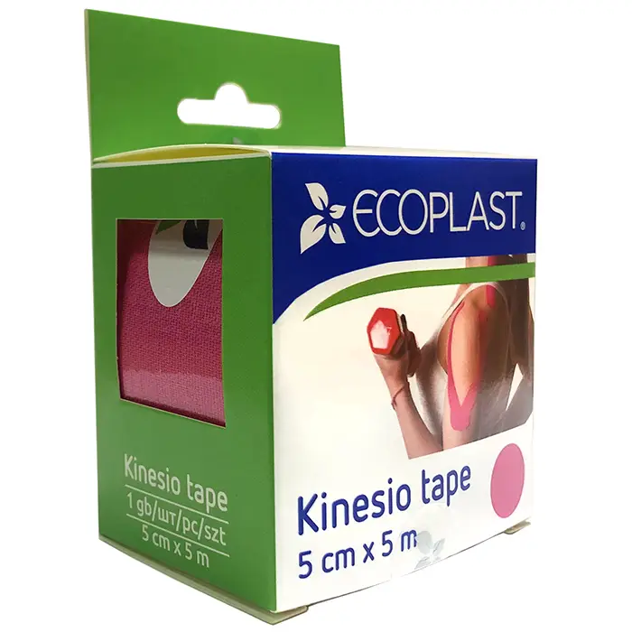 Ecoplast Кинезио тейп розовый 5смх5м