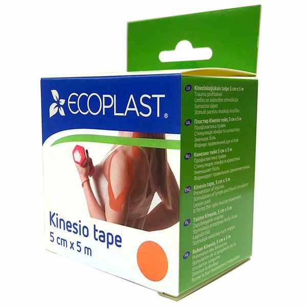 Ecoplast Кинезио тейп оранжевый 5смх5м
