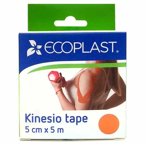 ECOPLAST КИНЕЗИО ТЕЙП 5СМХ5М ОРАНЖЕВЫЙ