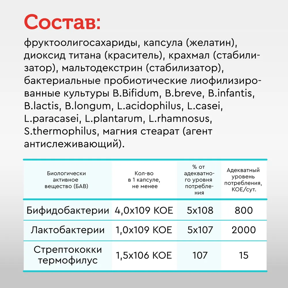 УльтраБиотик BioForte 13 млрд капсулы №10 