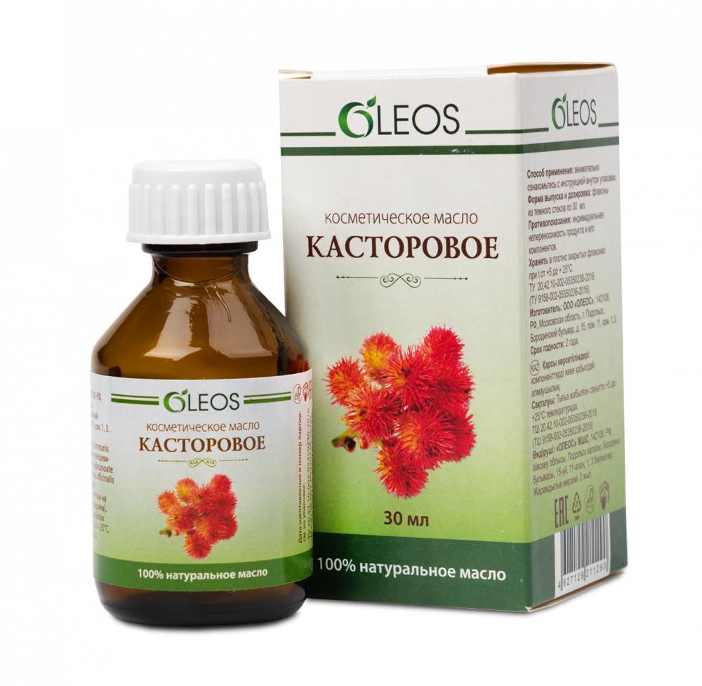 Oleos Касторовое косметическое масло флакон 30мл