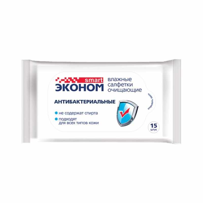 Салфетки влажн. эконом smart а/бактер. №15
