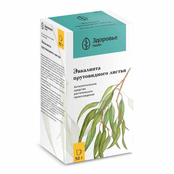 Эвкалипта прутовидного листья измельч. 50г пак. и/у