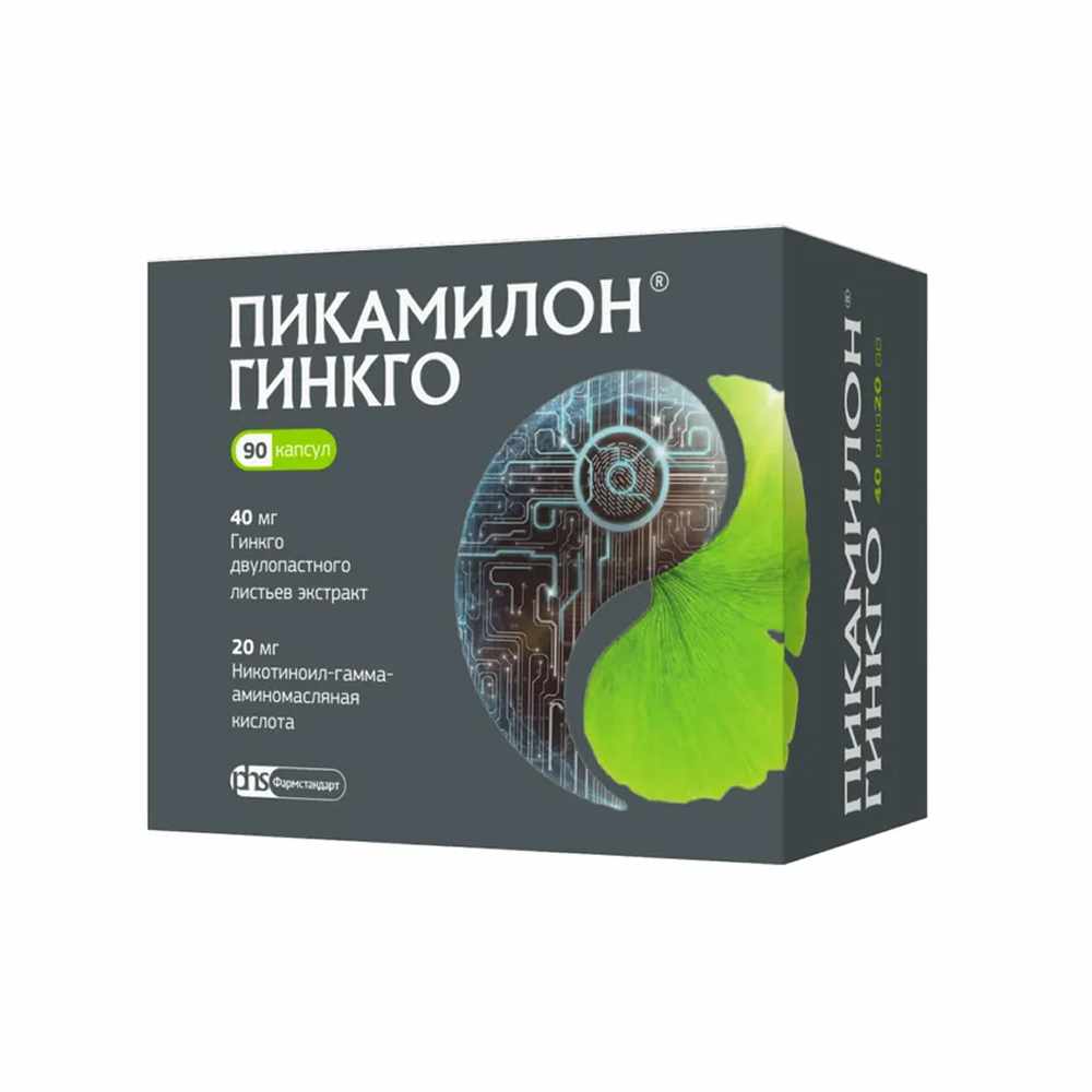 Пикамилон Гинко капсулы 40мг+20мг №90
