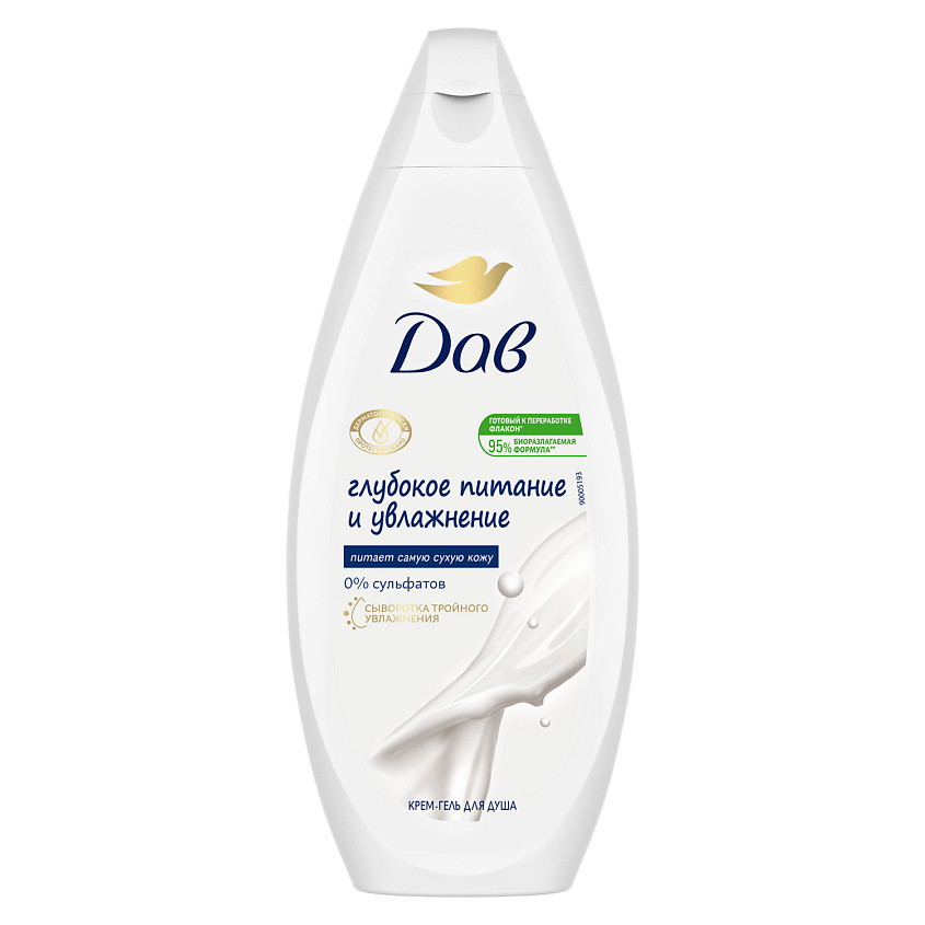 Dove крем-гель для душа глубокое питание и увлажнение 250мл