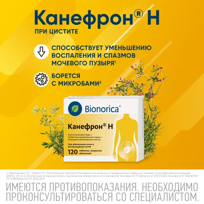 Канефрон Н таблетки покрытые оболочкой №120