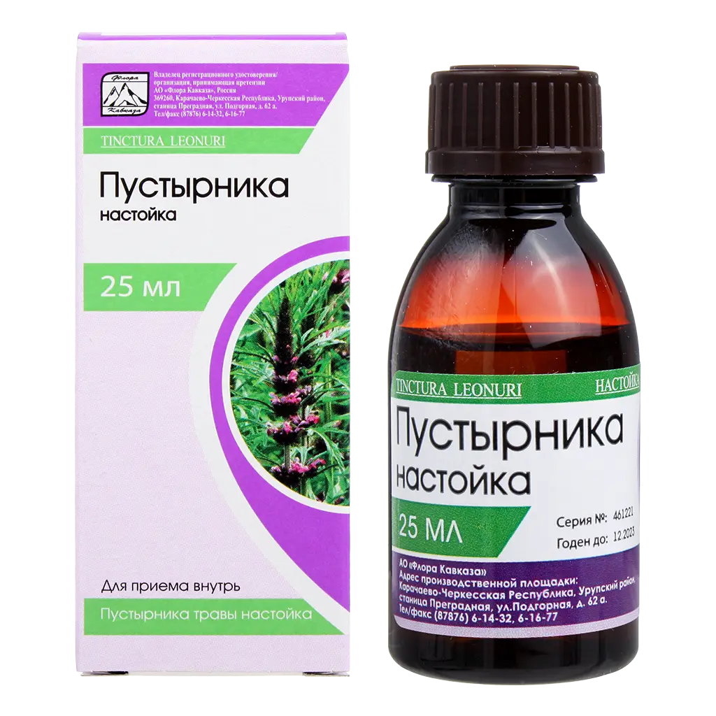 Пустырника настойка 25мл /Флора Кавказа/