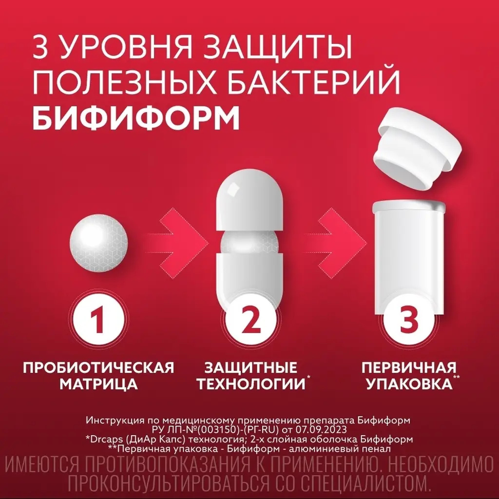 Бифиформ капсулы кишечнорастворимые №30