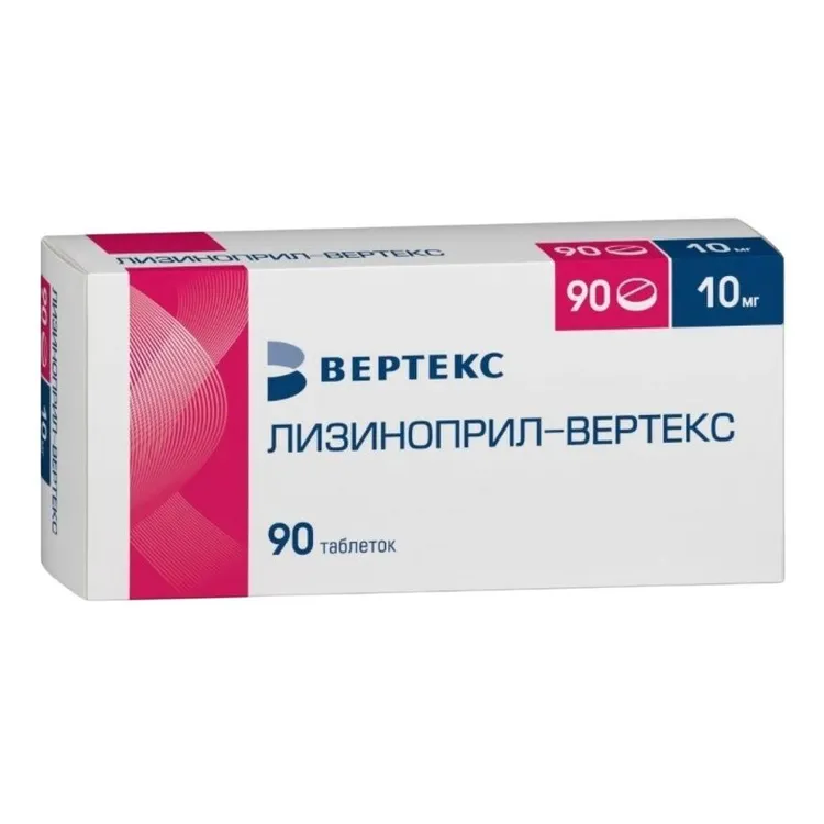 ЛИЗИНОПРИЛ-ВЕРТЕКС 0,01 N90 ТАБЛ