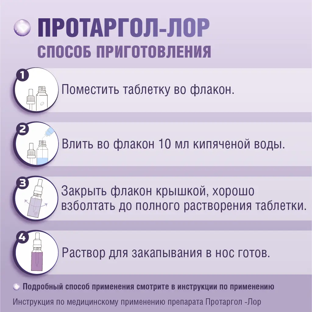 Протаргол-Лор таблетки для приготовления раствора для местного применения 200мг №2