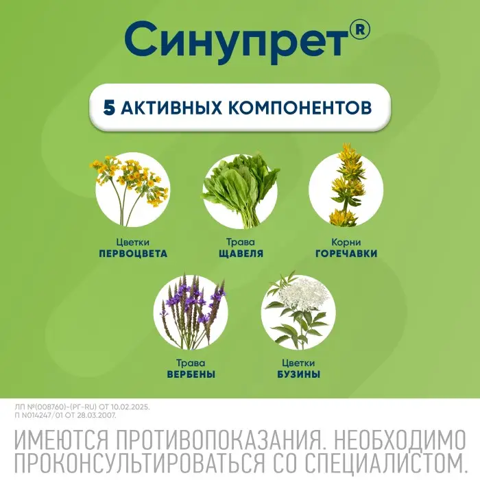 Синупрет таблетки покрытые оболочкой №50