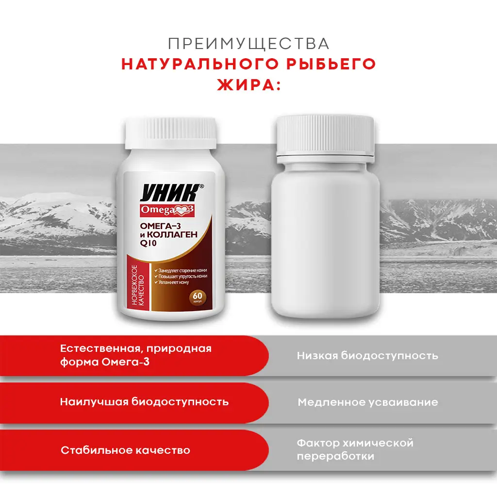 Омега-3 и Коэнзим Q10 капсулы массой 700мг №60 