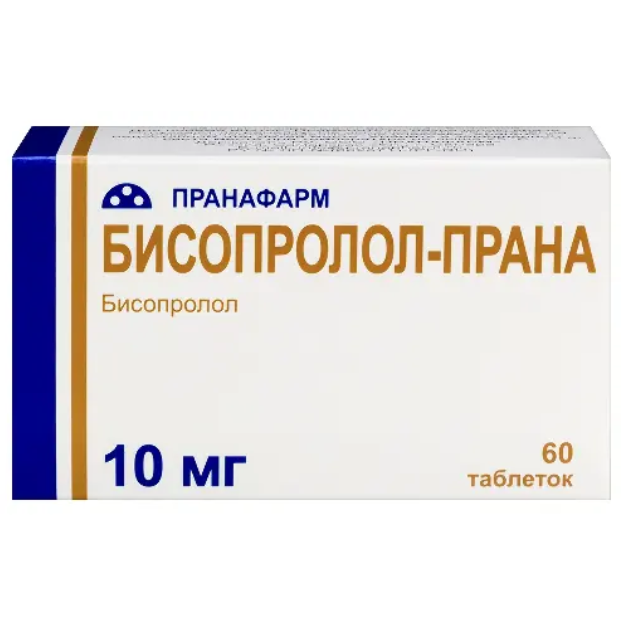 БИСОПРОЛОЛ-ПРАНА 0,01 N60 ТАБЛ П/ПЛЕН/ОБОЛОЧ