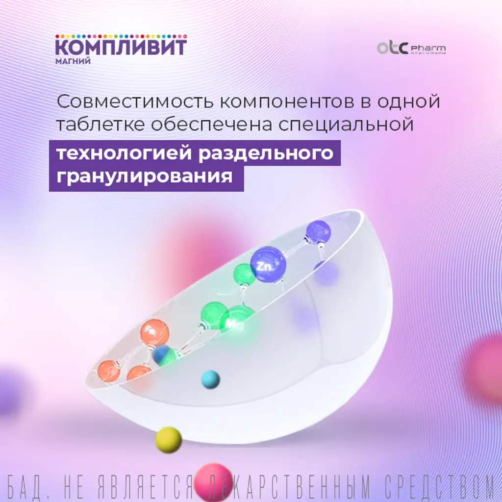 Компливит Магний таблетки покрытые оболочкой №60