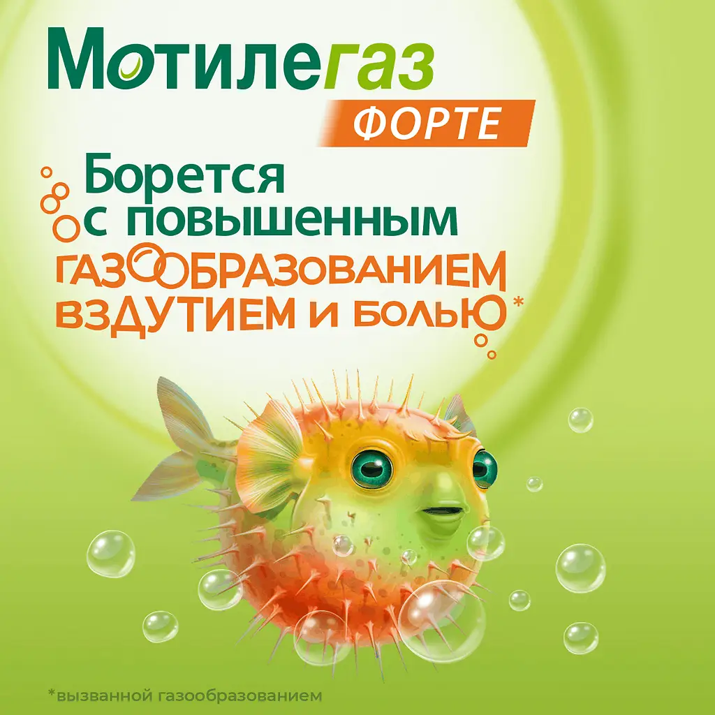 Мотилегаз форте капсулы 120мг №40